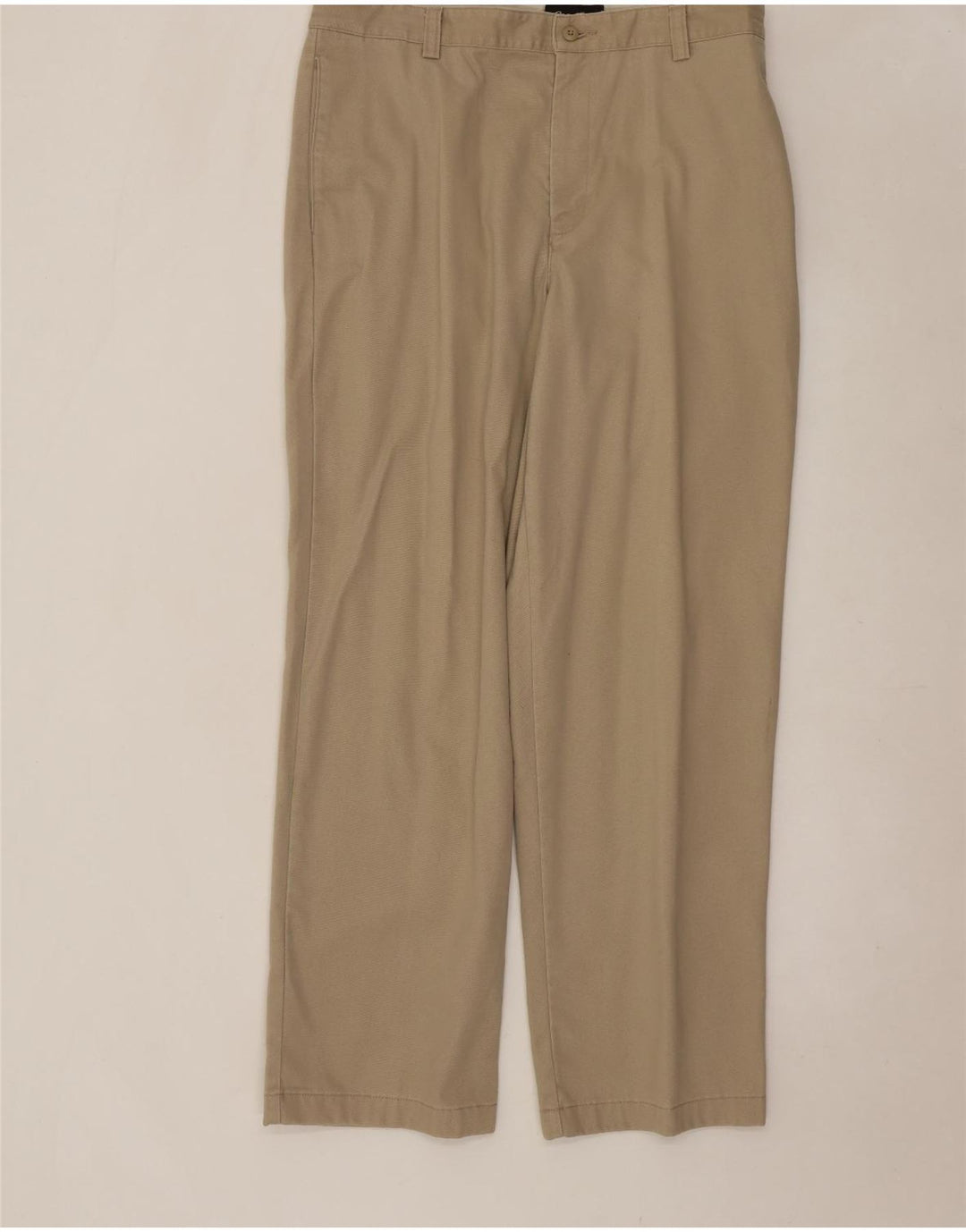 Eddie Bauer Mens Relaxed Fit Chino Trousers W35 L32 Beige Cotton