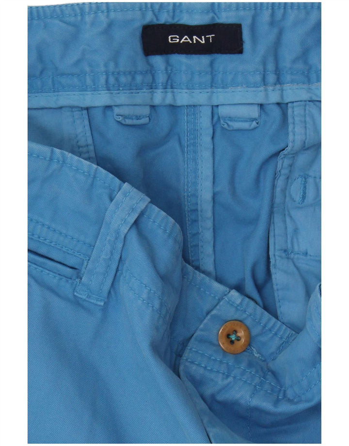 GANT Mens Soho Low Waist Slim Chino Trousers W36 L32 Blue Cotton