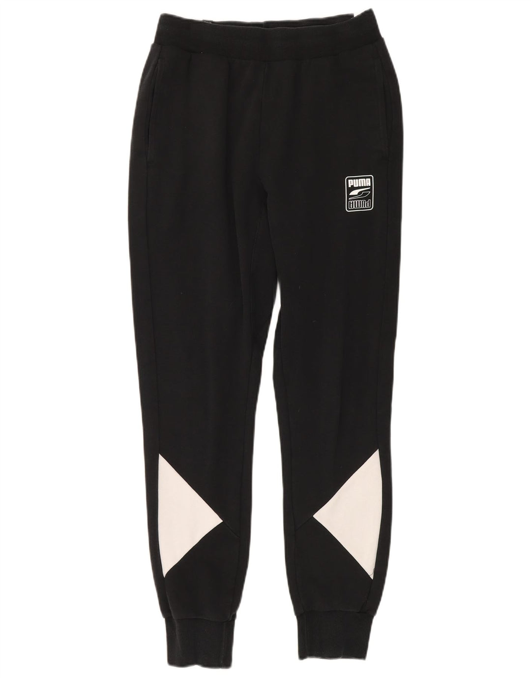 Puma Mens Tracksuit Trousers Joggers Medium Black Colourblock Cotton