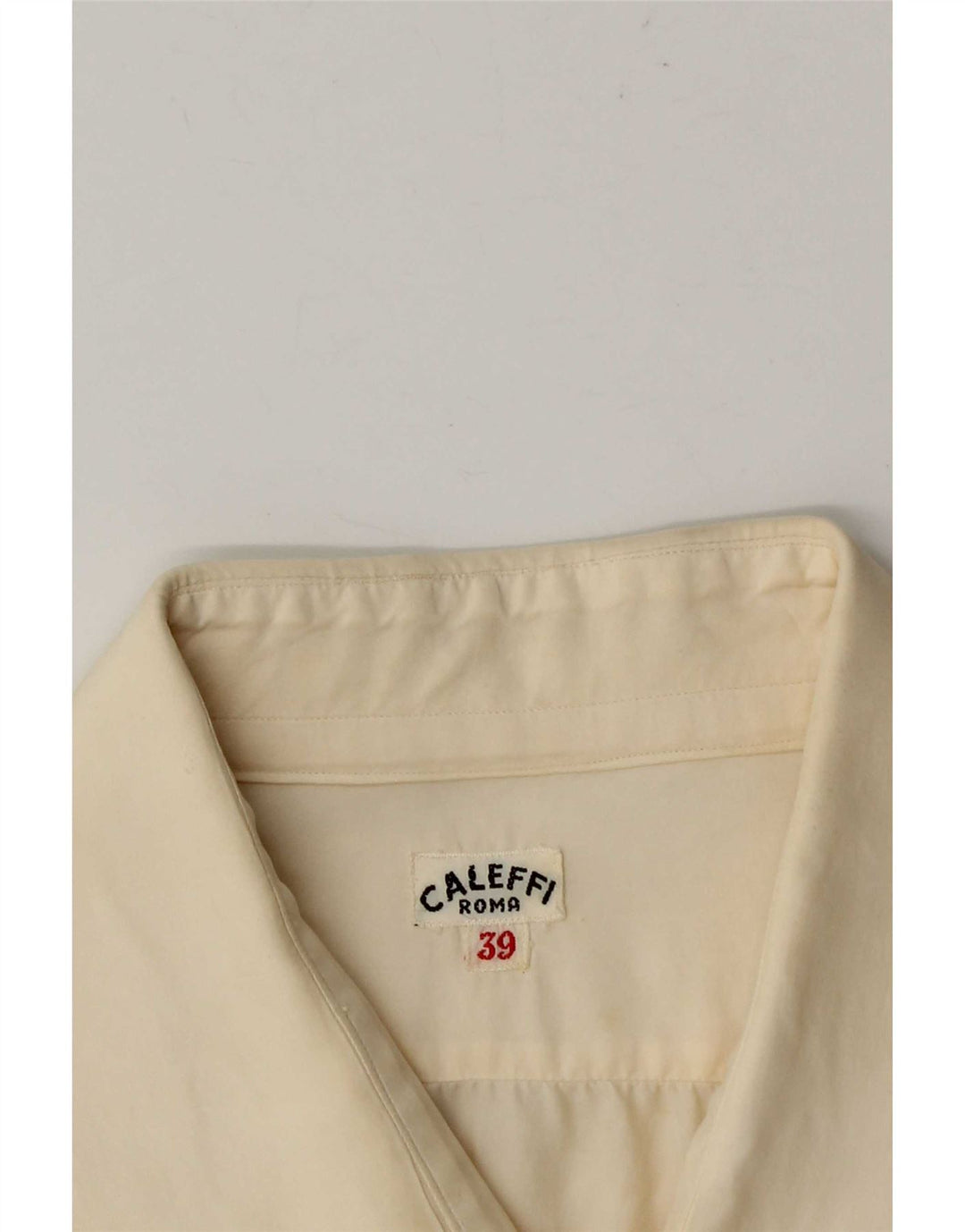 Caleffi Mens Shirt Size 39 Medium Off White