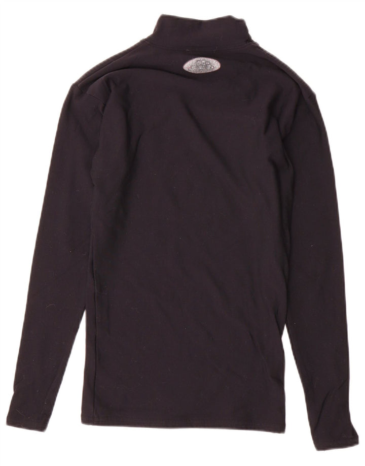 Under Armour Womens Top Long Sleeve UK 10 Small Black Nylon