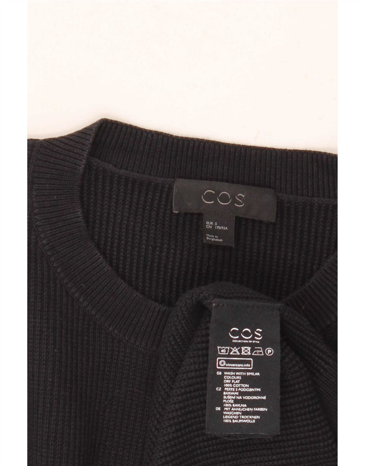 Cos Mens Crew Neck Jumper Sweater Small Black Cotton