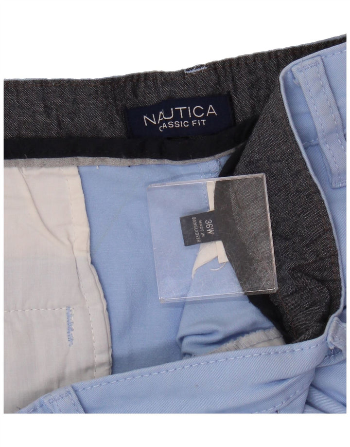NAUTICA Mens Classic Fit Chino Shorts W36 Large Blue Vintage Nautica and Second-Hand Nautica from Messina Hembry 