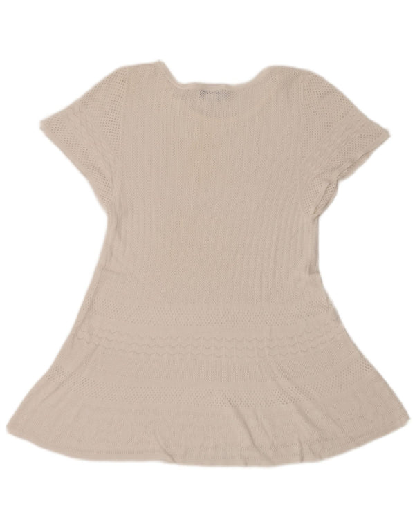 Max & Co. Womens See Through Crochet A-Line Dress UK 10 Small White