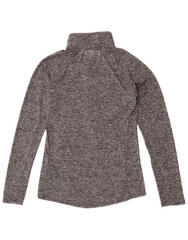 Under Armour Mens Heat Gear Pullover Tracksuit Top Small Grey Flecked
