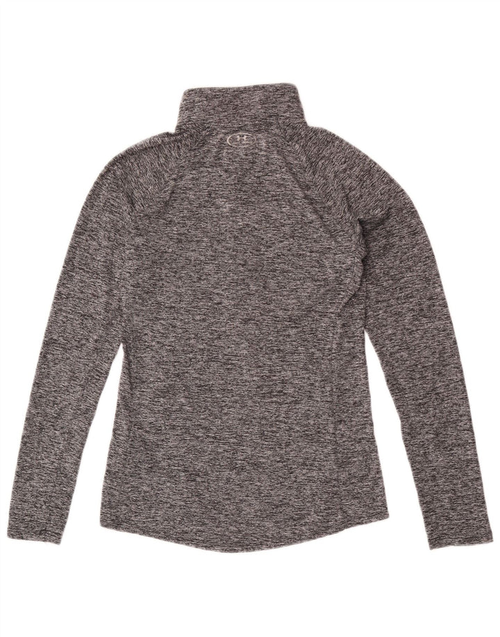 Under Armour Mens Heat Gear Pullover Tracksuit Top Small Grey Flecked