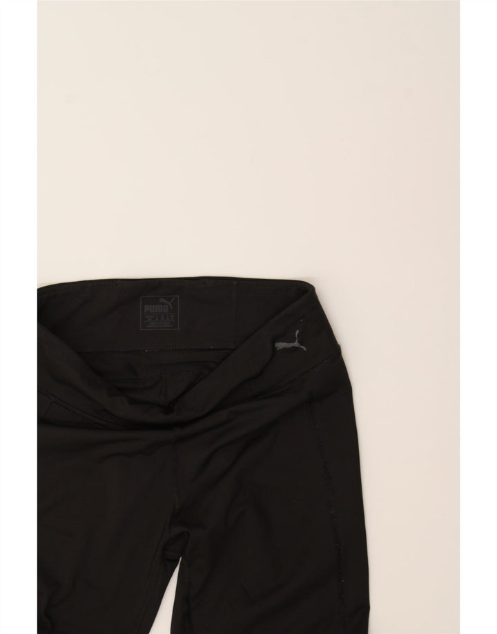 PUMA Womens Leggings UK 14  Large Black Vintage Puma and Second-Hand Puma from Messina Hembry 