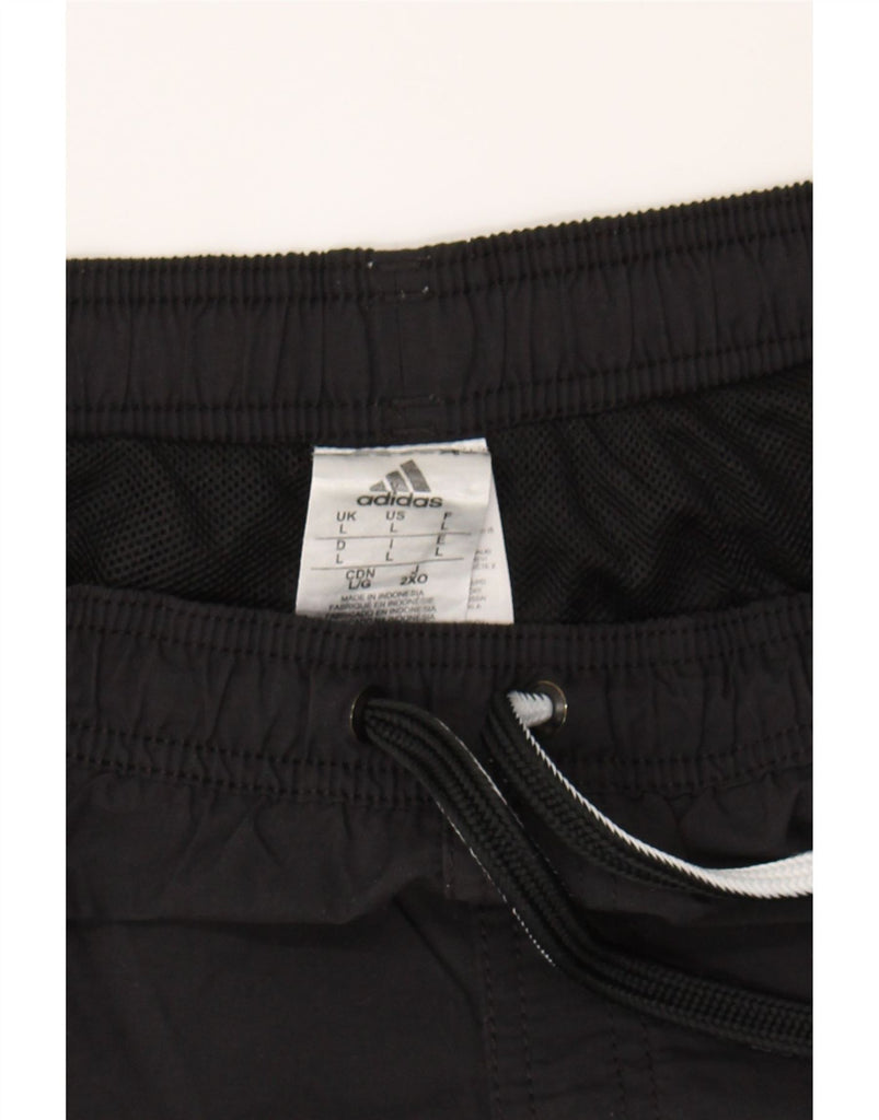 ADIDAS Womens Sport Shorts UK 16 Large Black Nylon Vintage Adidas and Second-Hand Adidas from Messina Hembry 