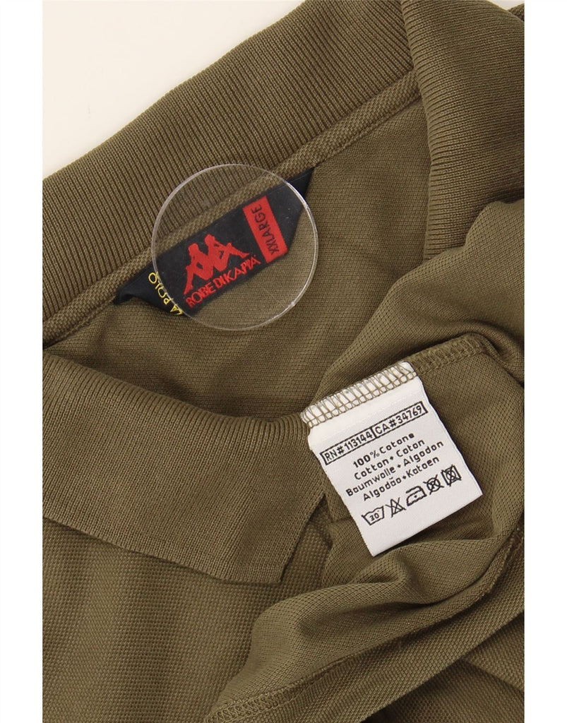 KAPPA Mens Polo Shirt 2XL Green Cotton Vintage Kappa and Second-Hand Kappa from Messina Hembry 