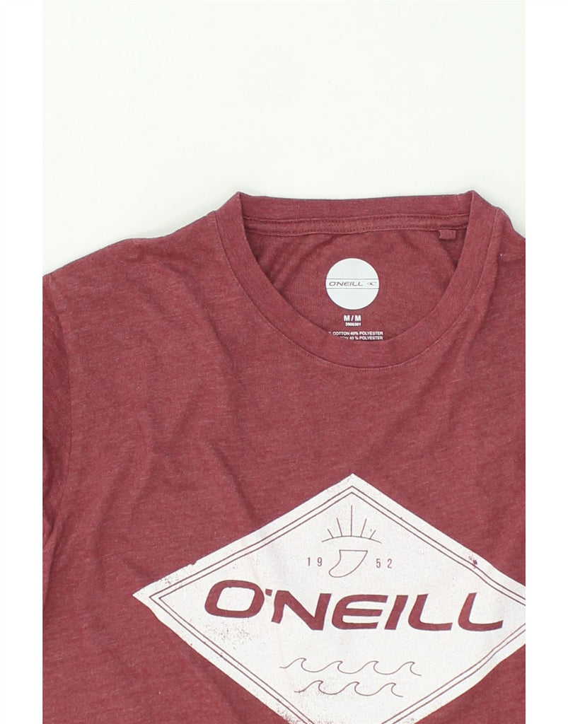 O'NEILL Mens Graphic T-Shirt Top Medium Maroon Cotton | Vintage O'Neill | Thrift | Second-Hand O'Neill | Used Clothing | Messina Hembry 