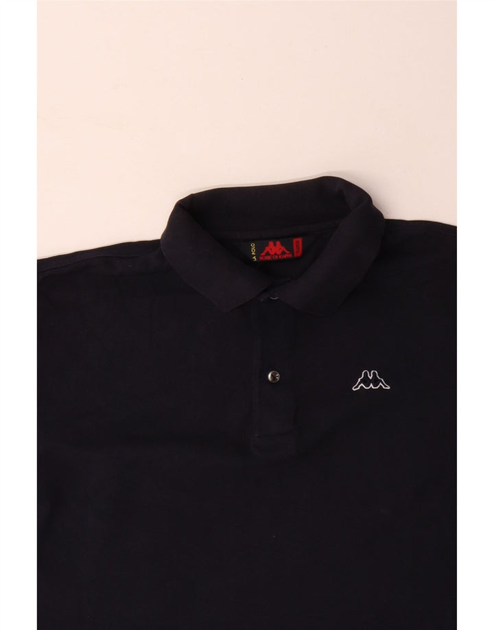 KAPPA Mens Polo Shirt XL Navy Blue Cotton