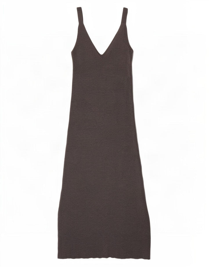 Zara Womens Sleeveless Maxi Dress UK 8 Small Grey Viscose