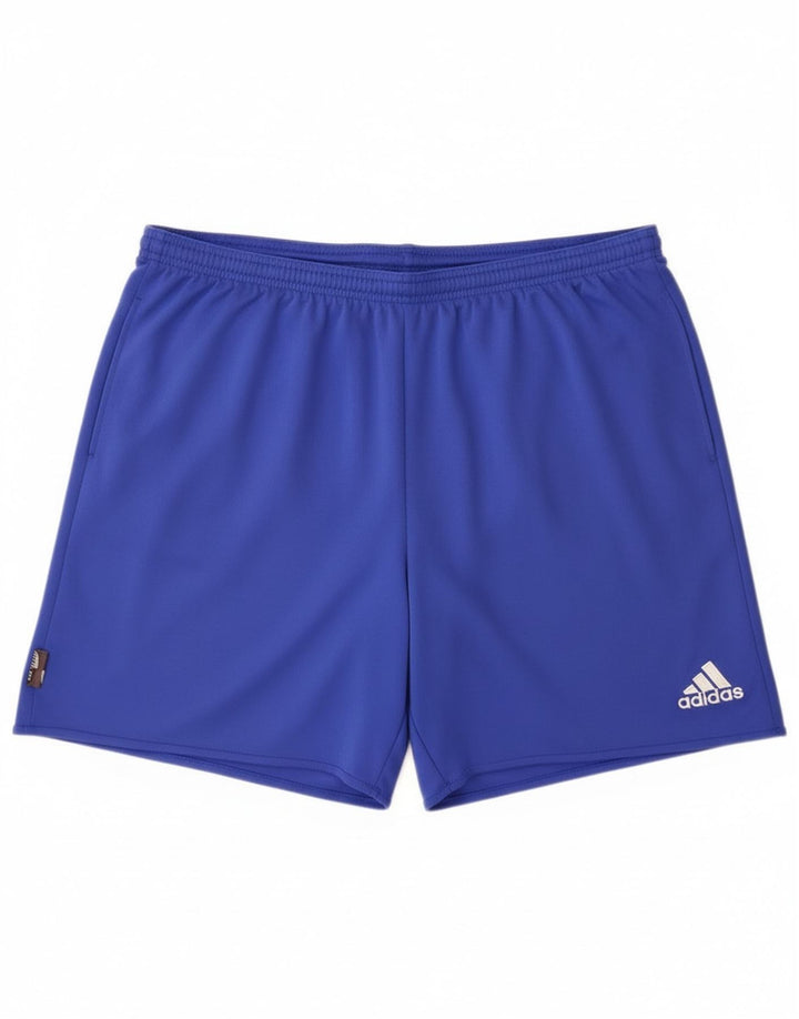 Adidas Mens Climalite Sport Shorts Large Blue Polyester