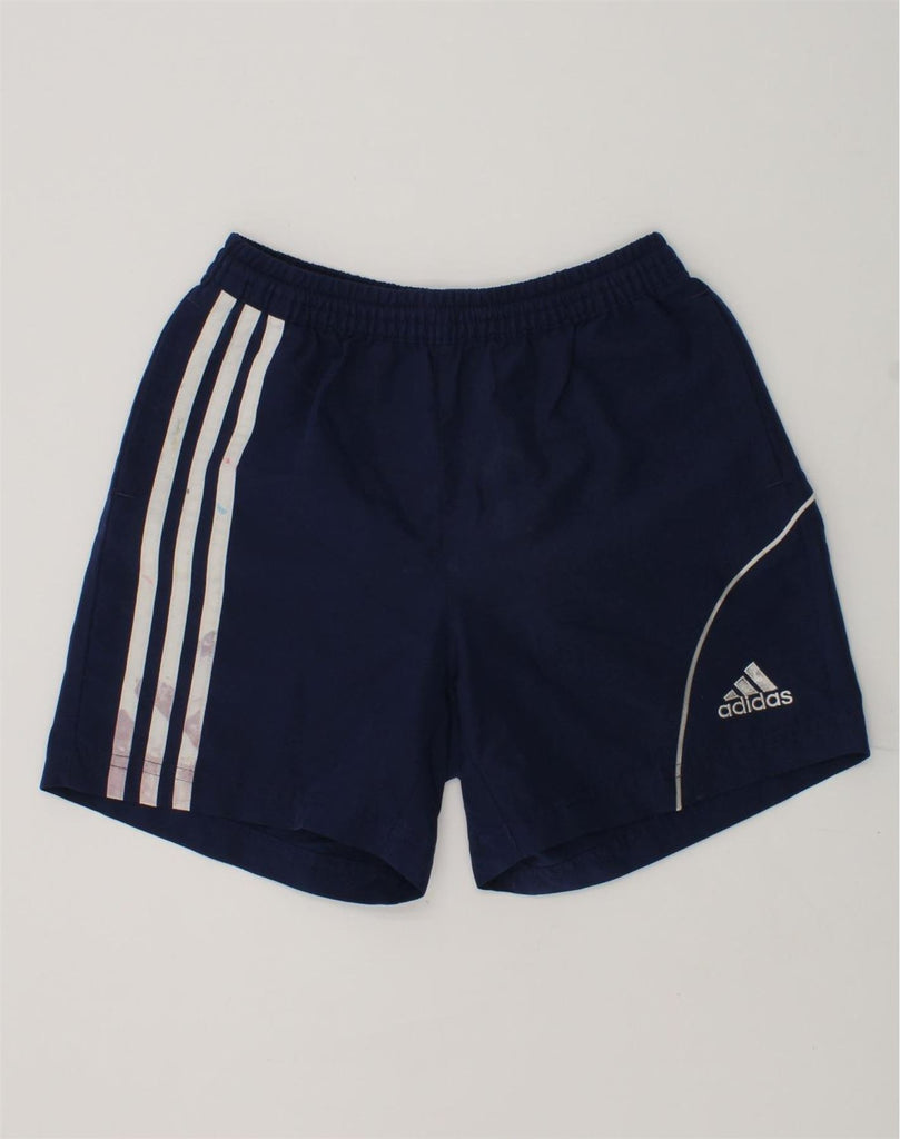 ADIDAS Boys Sport Shorts 7-8 Years Navy Blue Polyester | Vintage Adidas | Thrift | Second-Hand Adidas | Used Clothing | Messina Hembry 