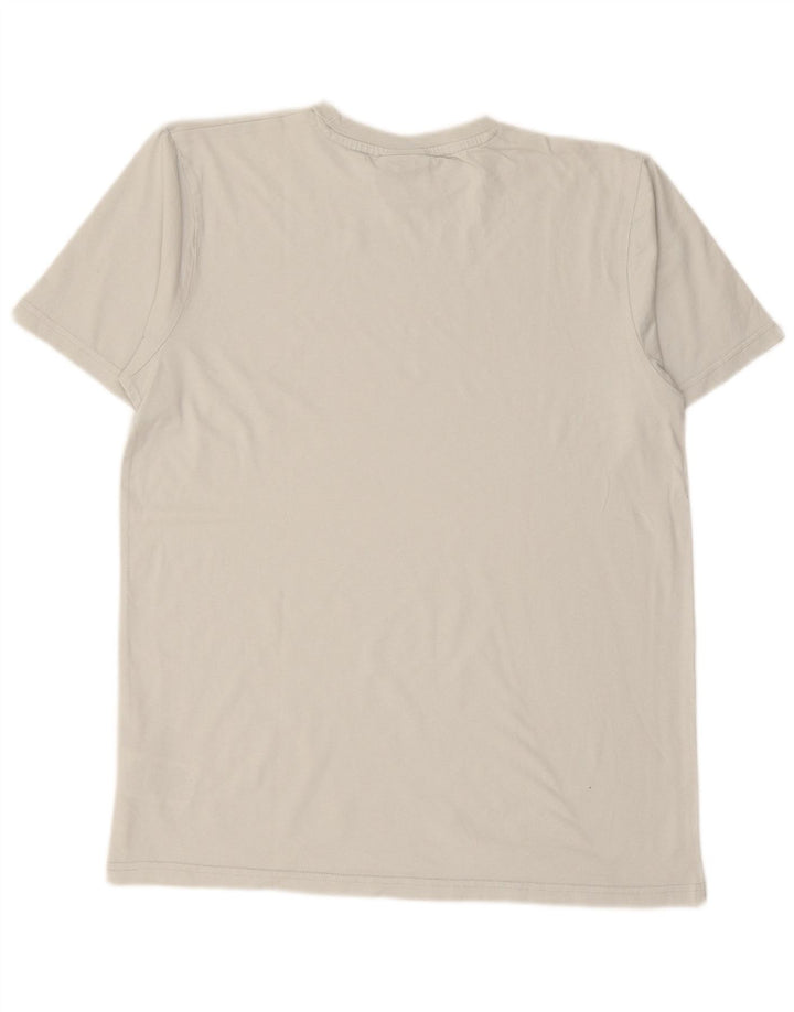 ELLESSE Mens Graphic T-Shirt Top Medium Grey Cotton