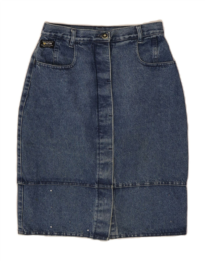 POP 84 Womens Denim Skirt W26 Small Blue Vintage POP 84 and Second-Hand POP 84 from Messina Hembry 