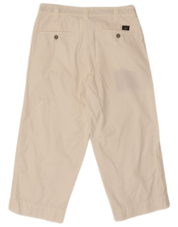 Dockers Womens Straight Capri Trousers W31 L22 Off White