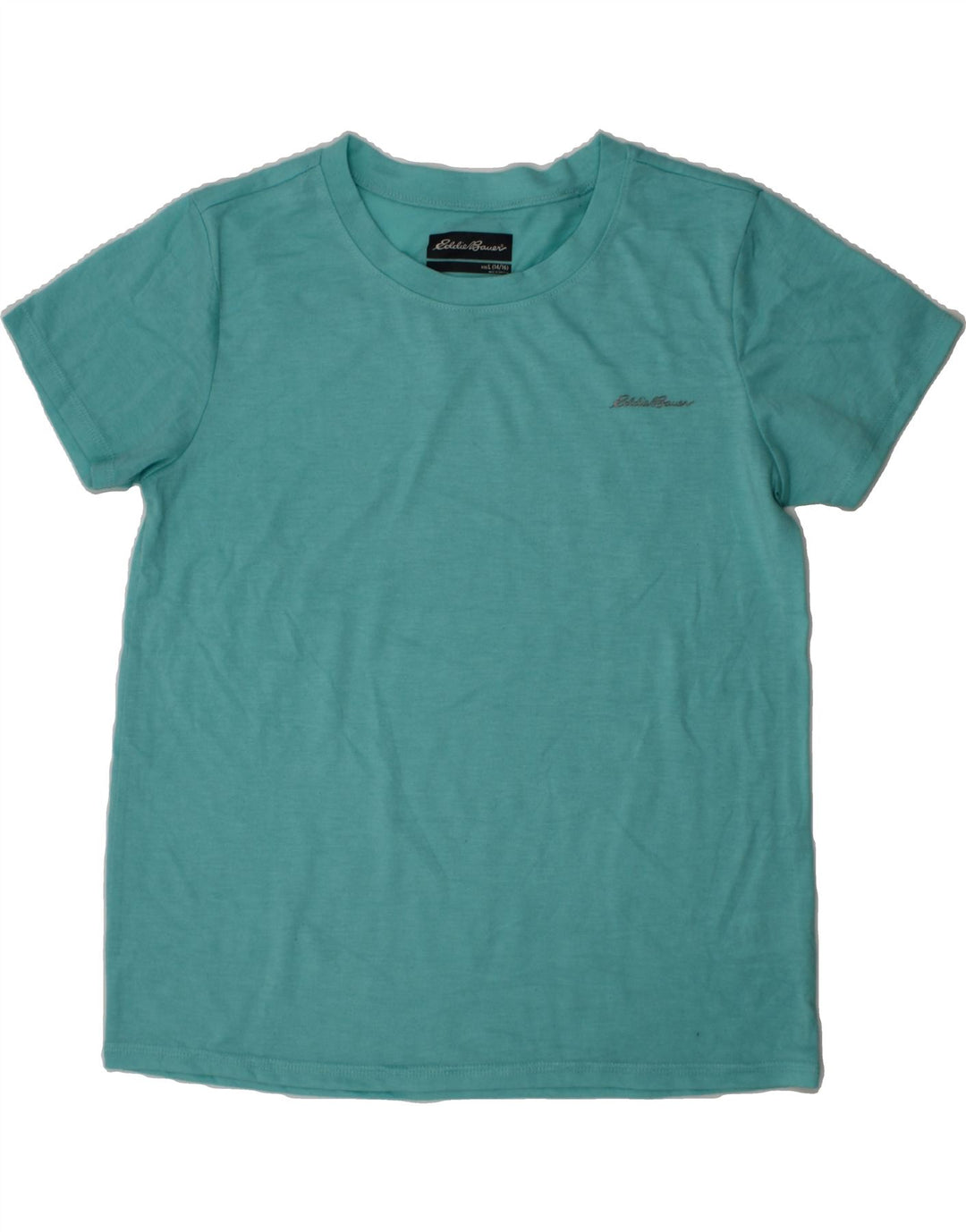 EDDIE BAUER Boys T-Shirt Top 14-15 Years Large  Turquoise Polyester Vintage Eddie Bauer and Second-Hand Eddie Bauer from Messina Hembry 