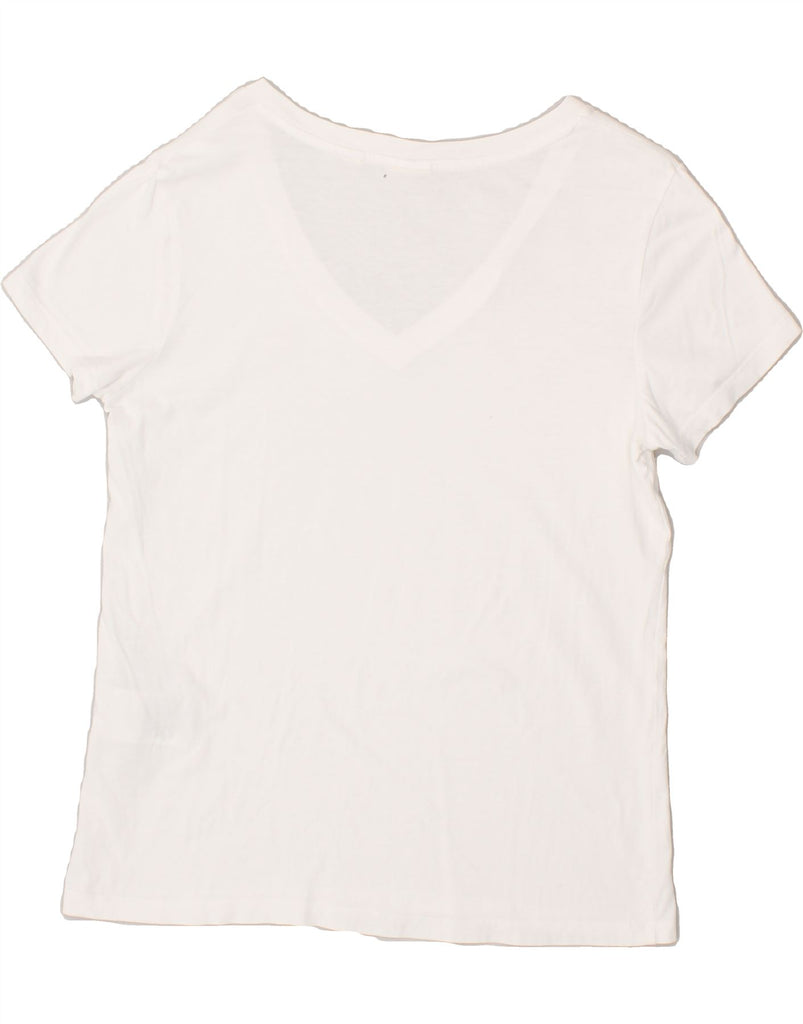 LEVI'S Womens T-Shirt Top UK 14 Medium White Cotton Vintage Levi's and Second-Hand Levi's from Messina Hembry 