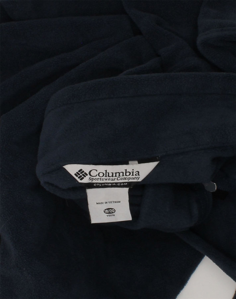 COLUMBIA Boys Fleece Jacket 15-16 Years Navy Blue Polyester | Vintage Columbia | Thrift | Second-Hand Columbia | Used Clothing | Messina Hembry 