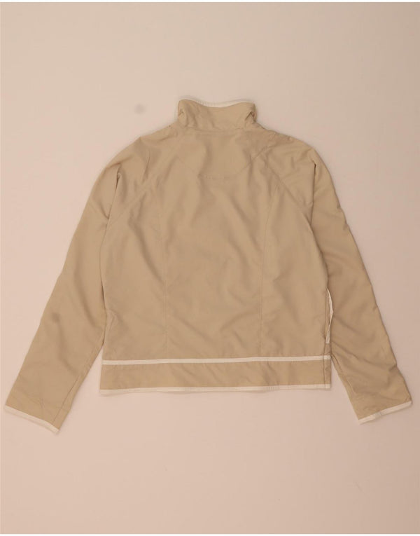 Nike Womens Tracksuit Top Jacket US 12/14 Large Beige Polyester