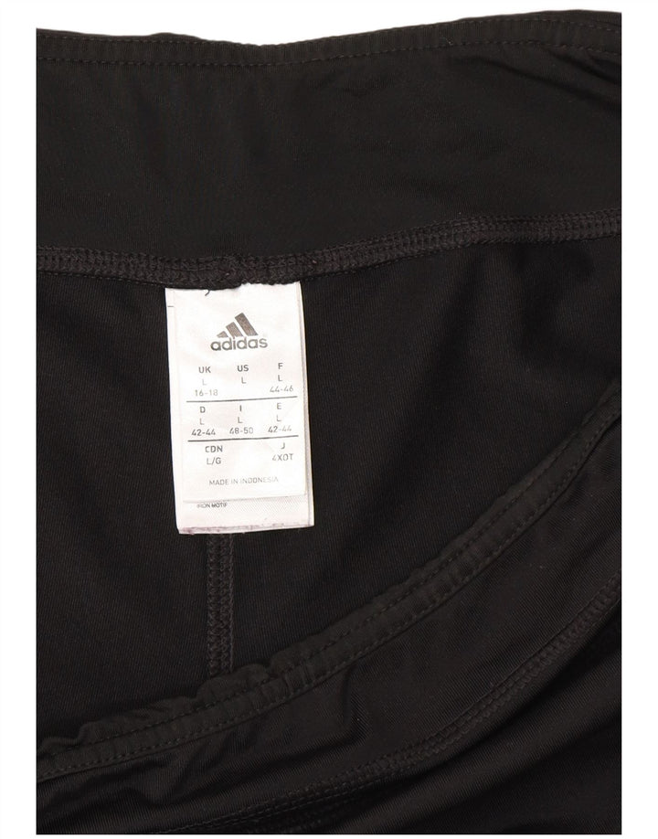 Adidas Womens Climalite Tracksuit Trousers UK 16/18 Large Black Polyester