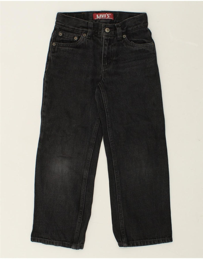 LEVI'S Boys 549 Relaxed Fit Straight Jeans 6-7 Years W22 L20 Black Cotton | Vintage Levi's | Thrift | Second-Hand Levi's | Used Clothing | Messina Hembry 