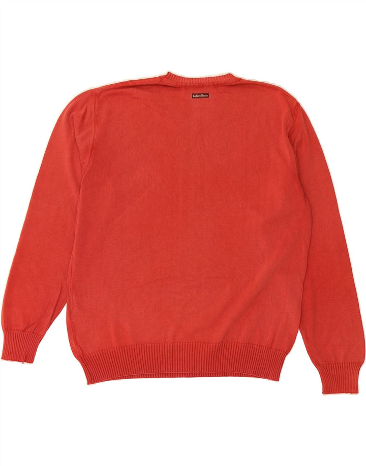 Mens V-Neck Jumper Sweater Medium Vintage Marlboro Classics and Second-Hand Marlboro Classics from Messina Hembry 