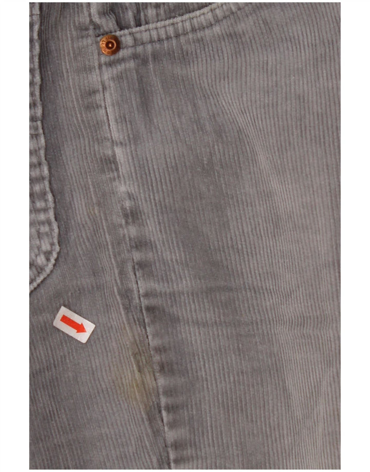RIFLE Mens Straight Corduroy Trousers W28 L28 Blue Cotton