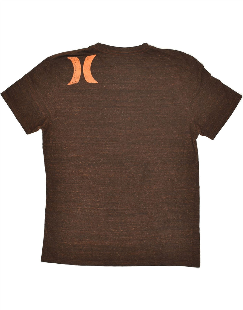 HURLEY Mens Premium Fit Graphic T-Shirt Top Large Brown Polyester | Vintage Hurley | Thrift | Second-Hand Hurley | Used Clothing | Messina Hembry 