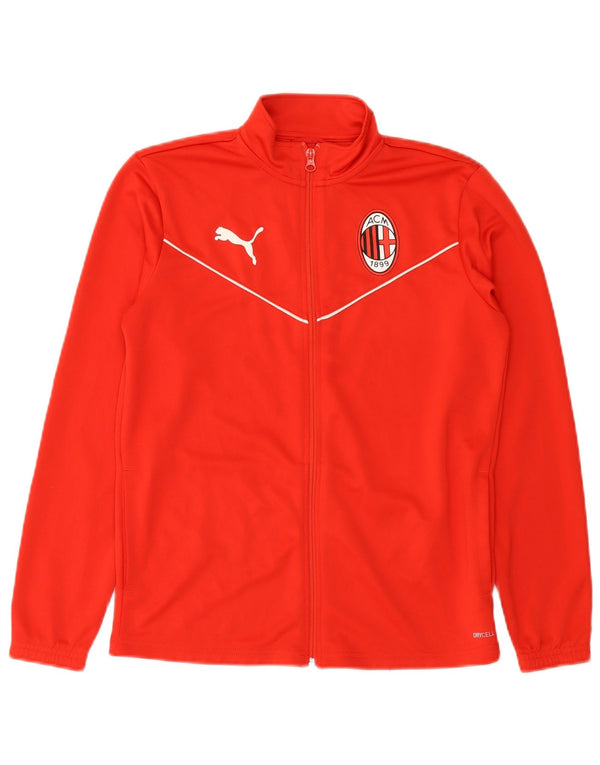 Puma Boys AC Milan Tracksuit Top Jacket 13-14 Years Red Polyester