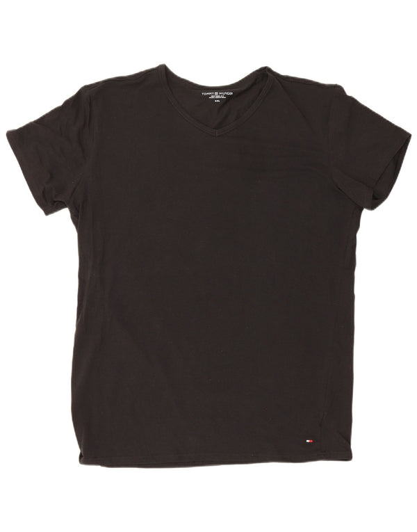 Tommy Hilfiger Mens T-Shirt Top 2XL Black Cotton