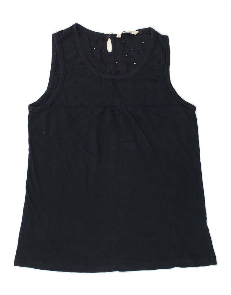 FAT FACE Womens Vest Top UK 10 Small  Navy Blue Cotton | Vintage Fat Face | Thrift | Second-Hand Fat Face | Used Clothing | Messina Hembry 