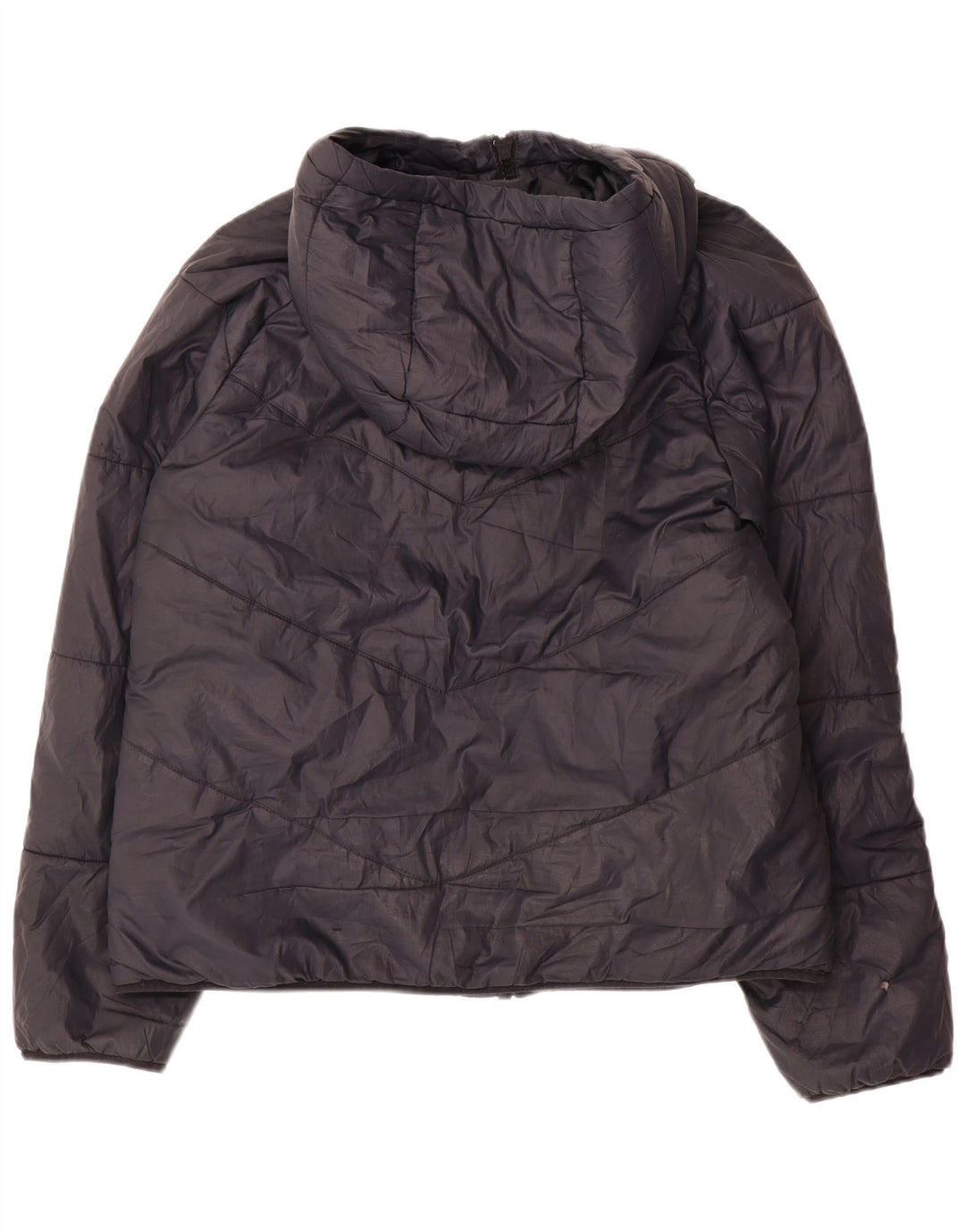 Nike Womens Hooded Padded Jacket UK 14 Medium Black Polyester