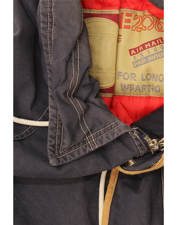 Vintage Mens Windbreaker Jacket UK 44 2XL Navy Blue