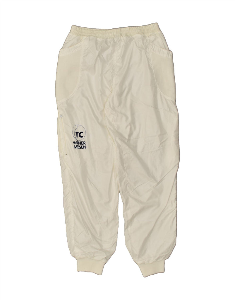 ERBACHER Mens Tracksuit Trousers Joggers IT 52 XL Off White Polyamide | Vintage Erbacher | Thrift | Second-Hand Erbacher | Used Clothing | Messina Hembry 