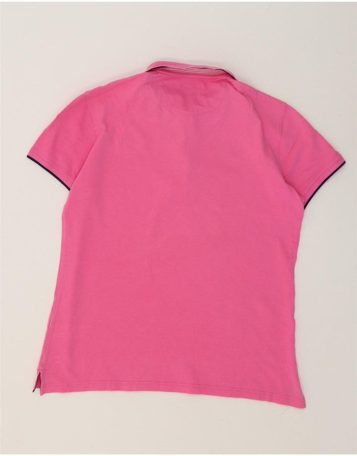 Massimo Dutti Mens Slim Fit Polo Shirt Large Pink