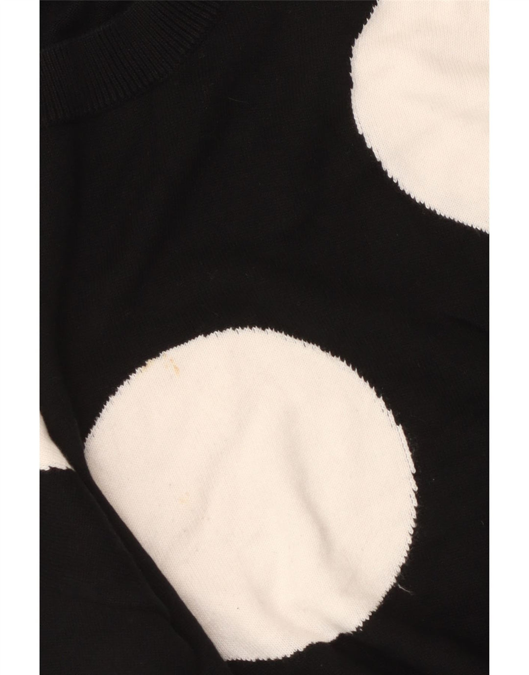 French Connection Womens Crew Neck Jumper Sweater UK 10 Small Black Spotted