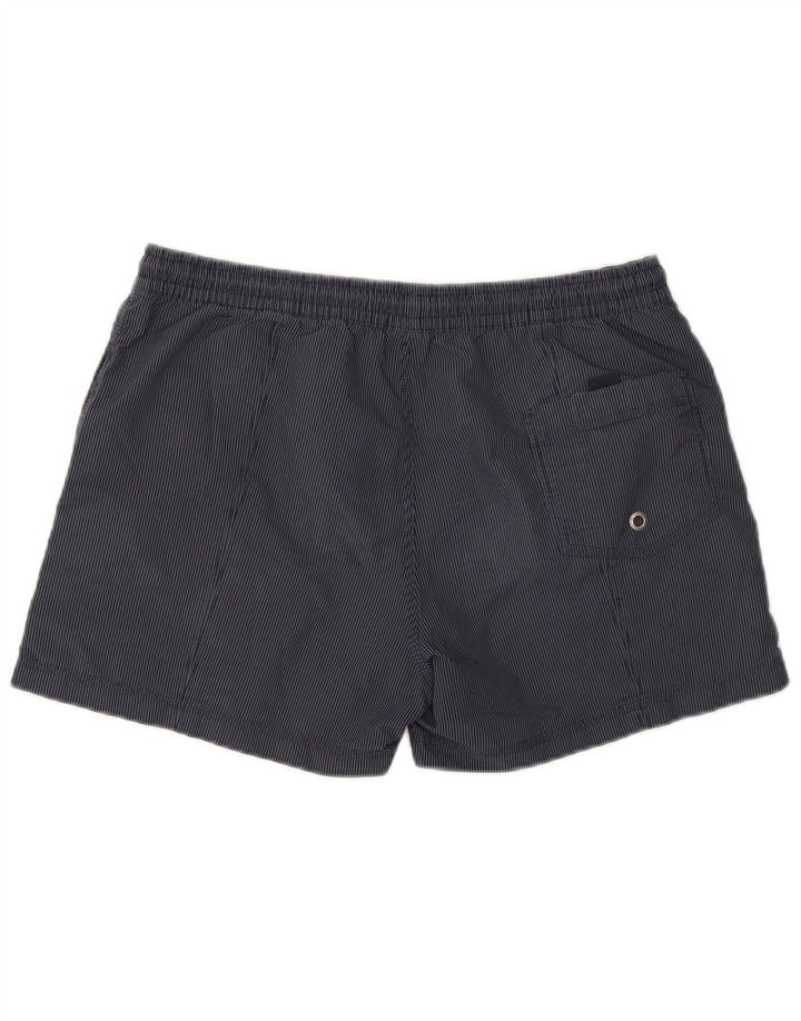 North Sails Mens Swimming Shorts Large Navy Blue Striped Polyester