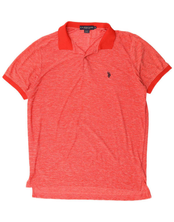 U.S. Polo Assn. Mens Shirt Medium Red Flecked Polyester