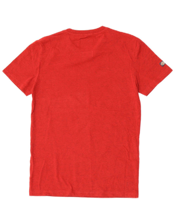 Superdry Mens Graphic T-Shirt Top Small Red Flecked Cotton