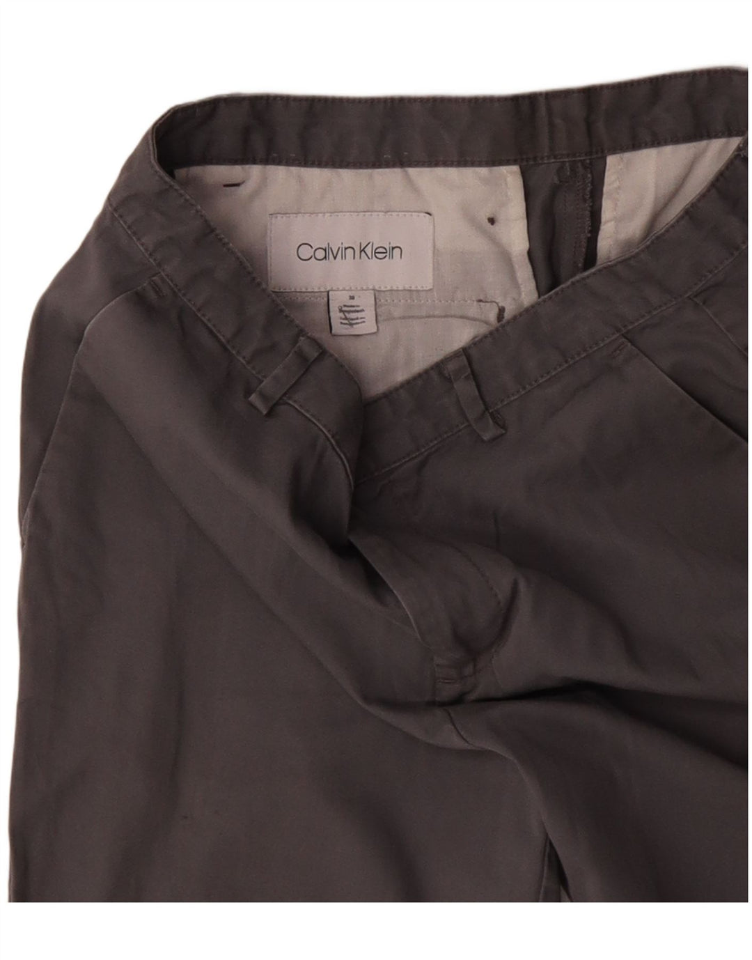 CALVIN KLEIN Mens Chino Shorts W30 Medium Grey Cotton
