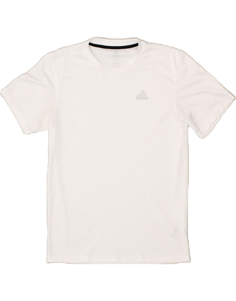 ADIDAS Mens Climalite T-Shirt Top Small White Polyester | Vintage Adidas | Thrift | Second-Hand Adidas | Used Clothing | Messina Hembry 