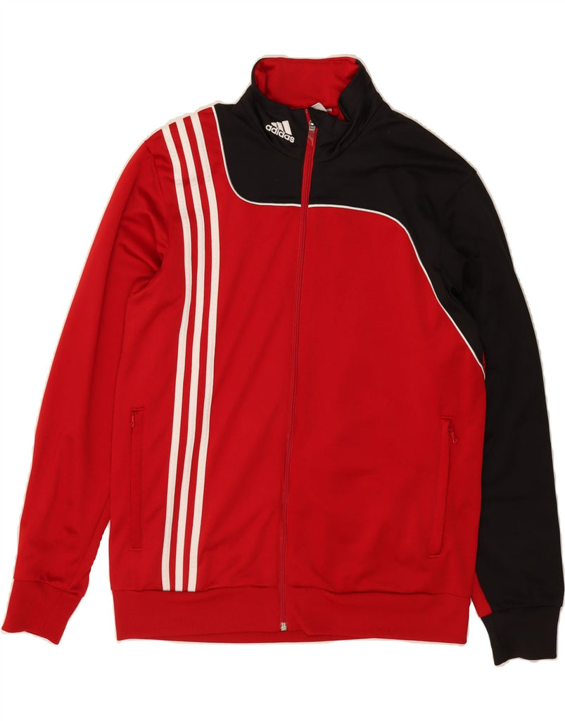 ADIDAS Mens Tracksuit Top Jacket UK 38/40 Medium Red Colourblock Polyester Vintage Adidas and Second-Hand Adidas from Messina Hembry 