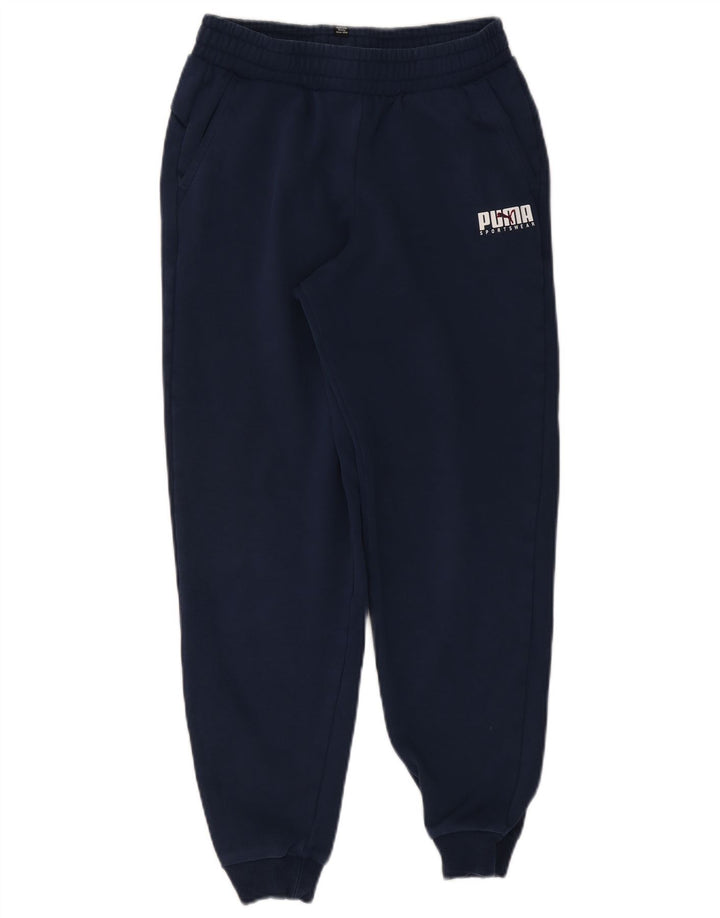 Puma Boys Tracksuit Trousers 15-16 Years  Navy Blue Cotton