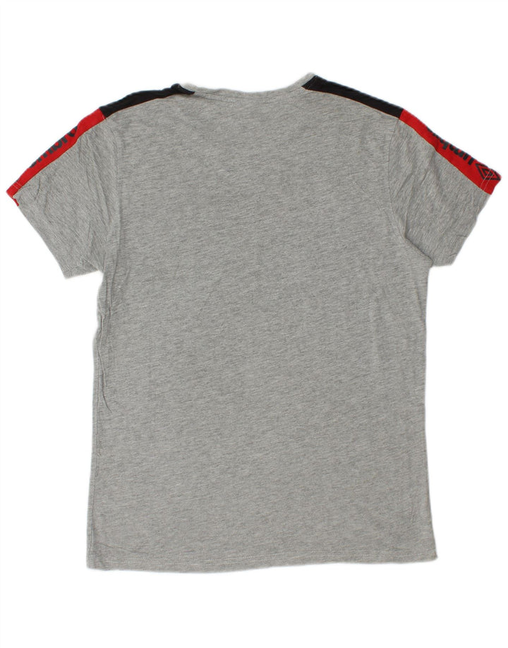 Umbro Boys Graphic T-Shirt Top 15-16 Years Grey Colourblock