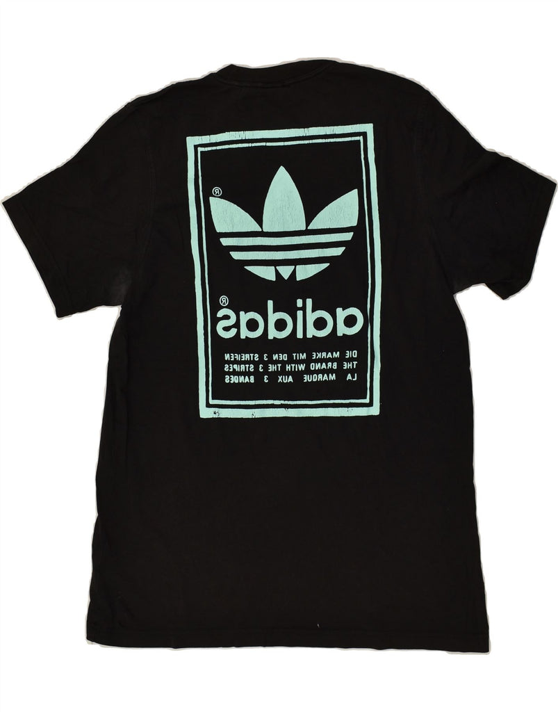 ADIDAS Mens Graphic T-Shirt Top Medium Black Cotton | Vintage Adidas | Thrift | Second-Hand Adidas | Used Clothing | Messina Hembry 