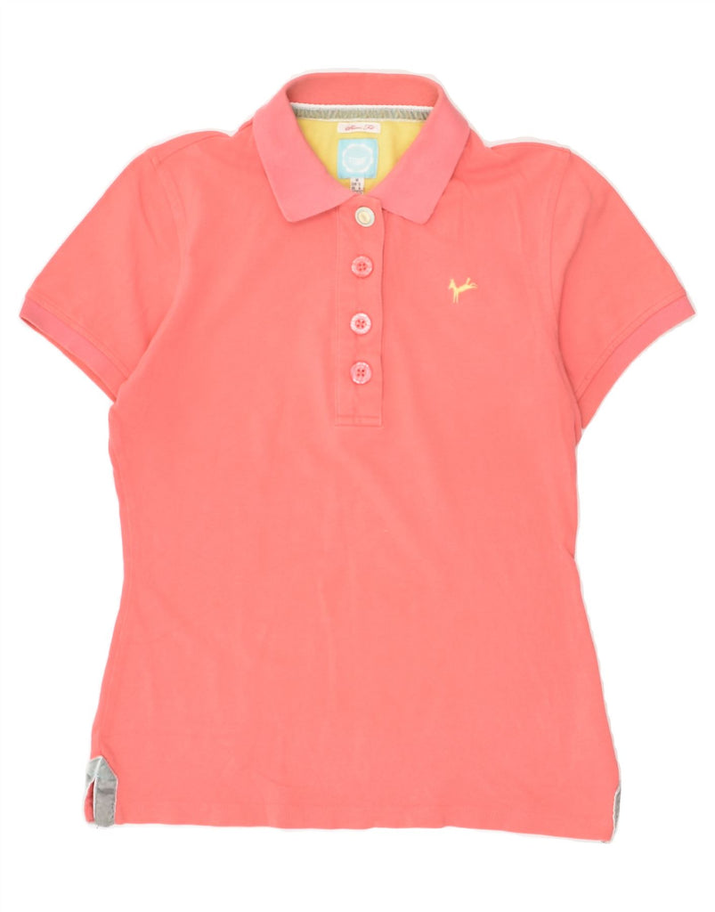 JOULES Womens Slim Fit Polo Shirt UK 10 Small  Pink Cotton | Vintage Joules | Thrift | Second-Hand Joules | Used Clothing | Messina Hembry 