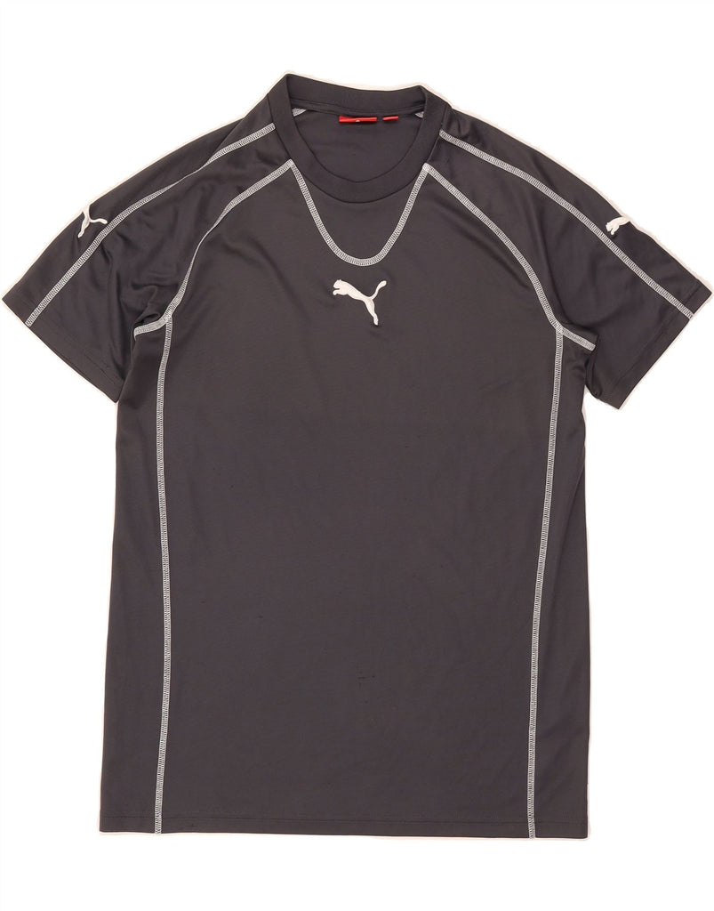 PUMA Mens T-Shirt Top Medium Grey Polyester Vintage Puma and Second-Hand Puma from Messina Hembry 