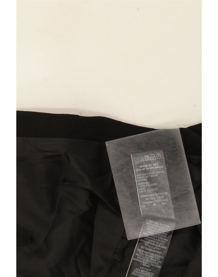 Marks & Spencer Womens A-Line Skirt UK 20 2XL W40  Black Polyester